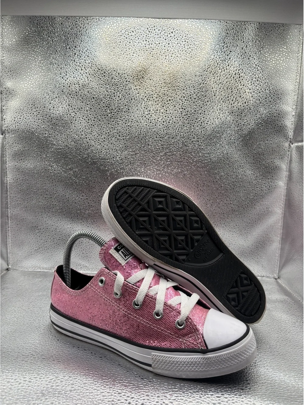 Converse chuck taylor allStar low glitter pink
